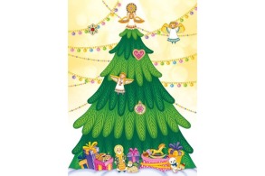 Різдвяна ялинка з наліпками, розмальовками та колядками. Фото 2